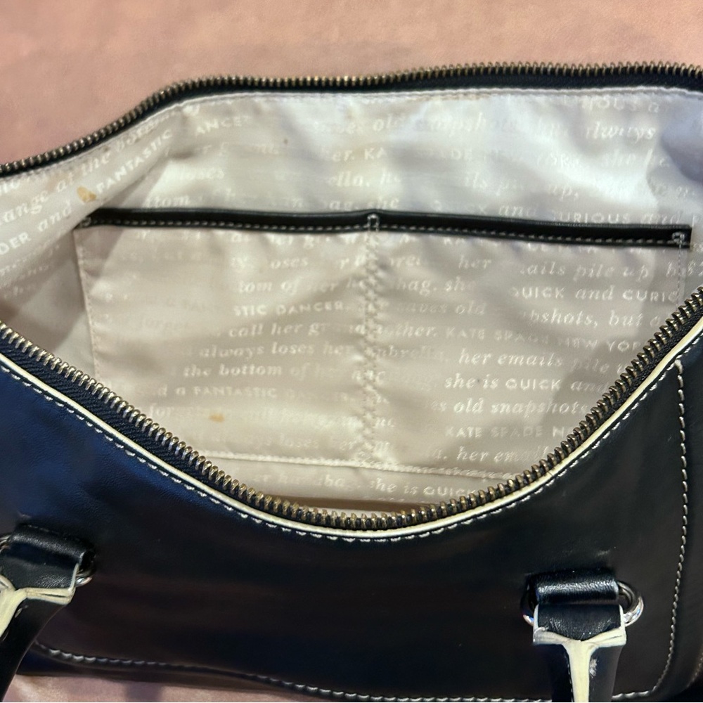 KATE SPADE NY Mott Street Riley Satchel Leather Storybook Lining Crossbody 15x9 - Picture 11 of 16